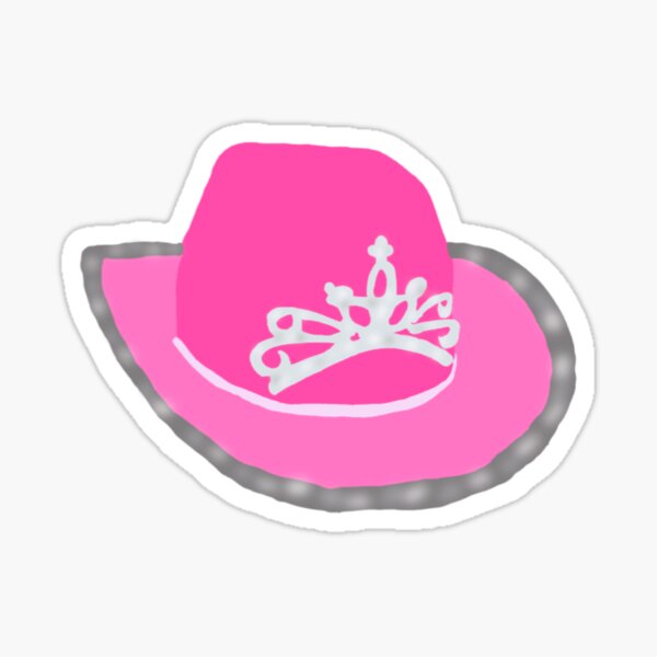 "pink cowgirl hat!" Sticker by zoem0077 | Redbubble