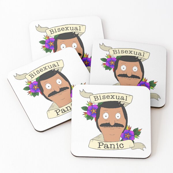 BobBelcher Bisexual Panic Coasters (Set of 4)