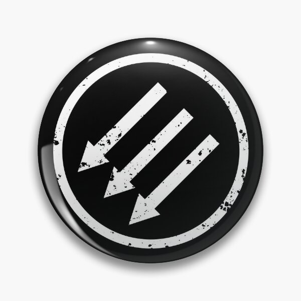 Pin Button Badge Ø38mm Symbole Anti Nazi Nazisme Croix Gammée 