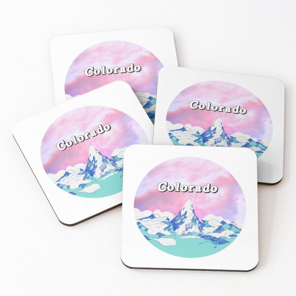 Item preview, Colorado mountains with pink sky designed and sold by Preppy Positivity.