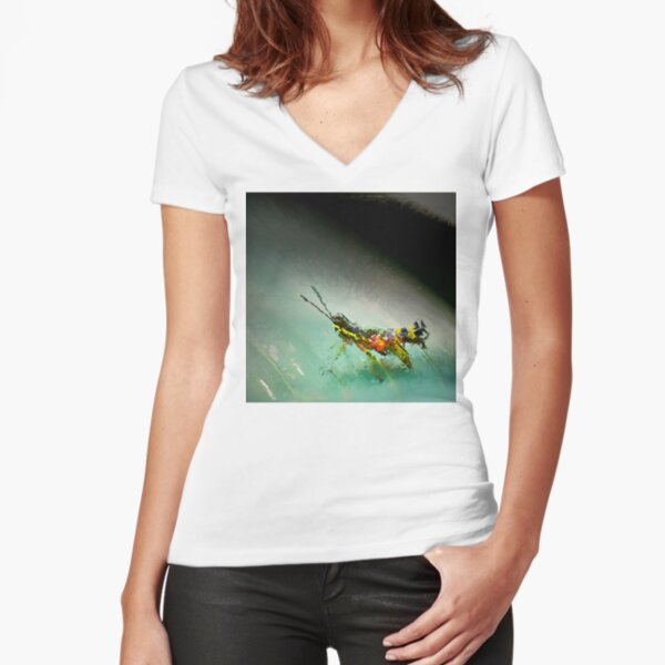 Fractured Spring 6 Fitted V-Neck T-Shirt