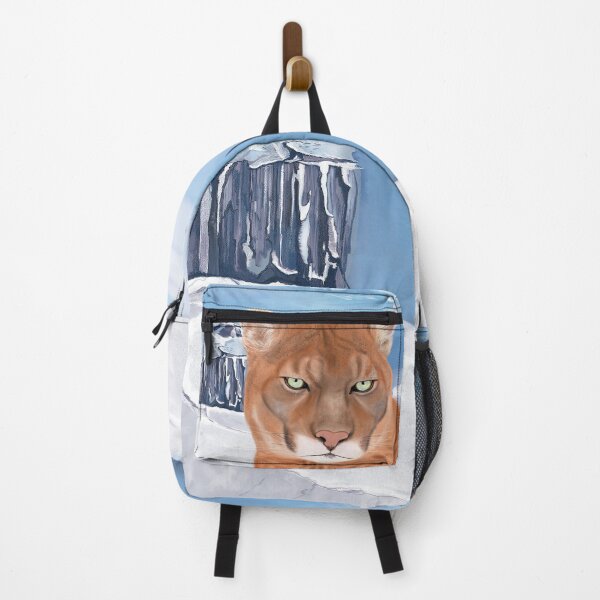 Item preview, Mountain lion with a snowy background designed and sold by Brushes with Nature.