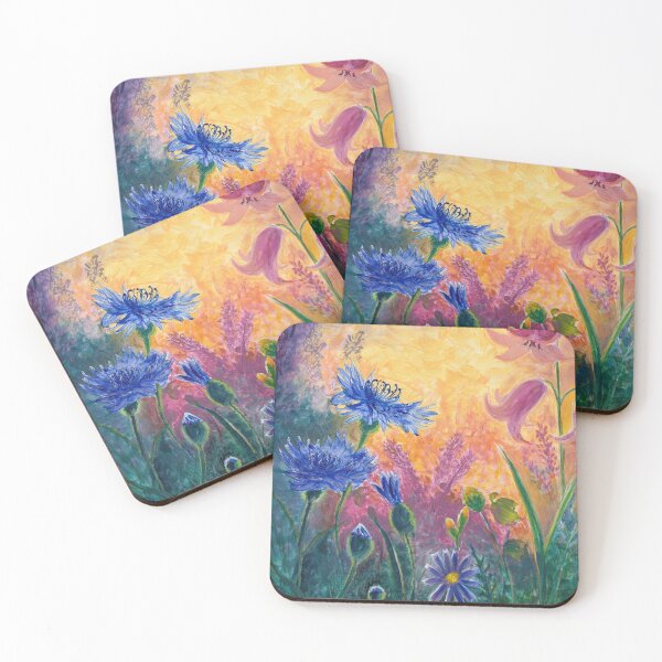 Item preview, Blooming cornflower at sunset designed and sold by MindMirror.