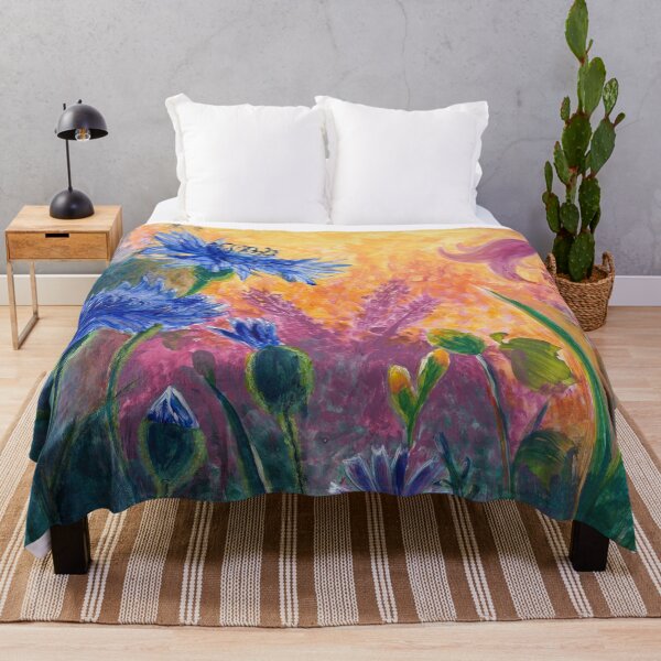 Item preview, Blooming cornflower at sunset designed and sold by MindMirror.