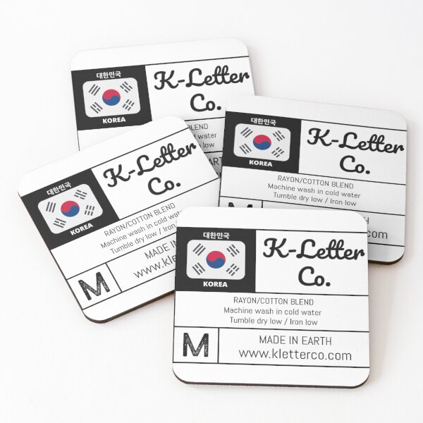 Item preview, T Shirt Tag inspired design with Korean flag; K-Letter Co. designed and sold by K-LetterCo.