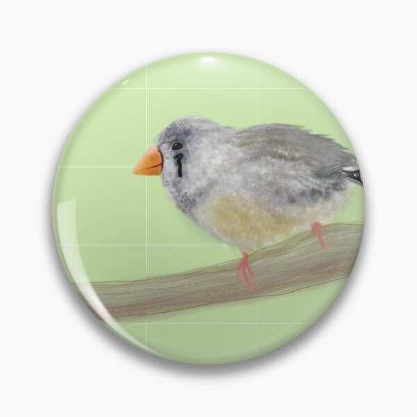 Item preview, Zebra Finch on Tiles Tea Green Edition  designed and sold by briana-rose.
