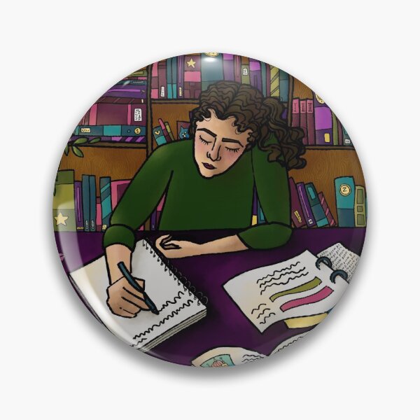 Item preview, Girl Studying in the Library  designed and sold by daphnesdesigns.