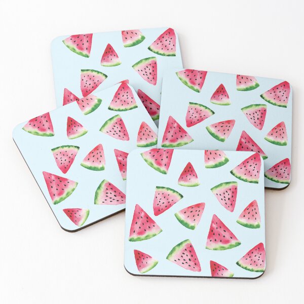 Item preview, Watermelon slices fruit pattern watercolor designed and sold by heartofanna.