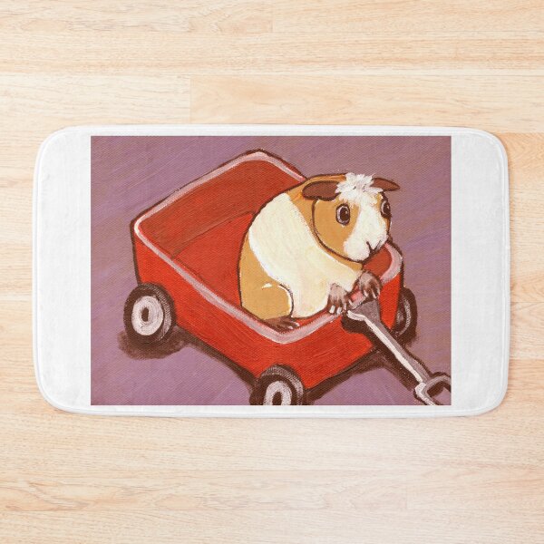 Aperçu de l'œuvre Cochon d'Inde : Wagon Tale ~ Crested Cavy ~ Pop Art ~ Peinture originale ~ LilyKoArt créée et vendue par Spinning Plates 360.