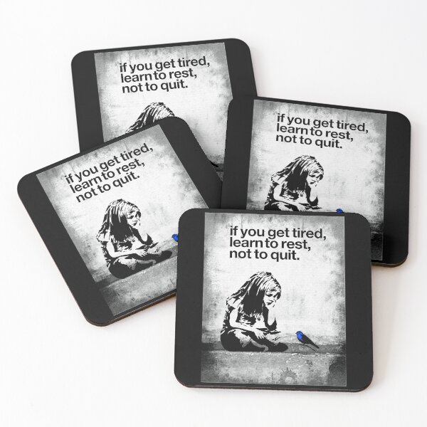 Item preview, If you get tired learn to rest not to quit inspirational street art grafitti gift meme shirt designed and sold by Johannesart.