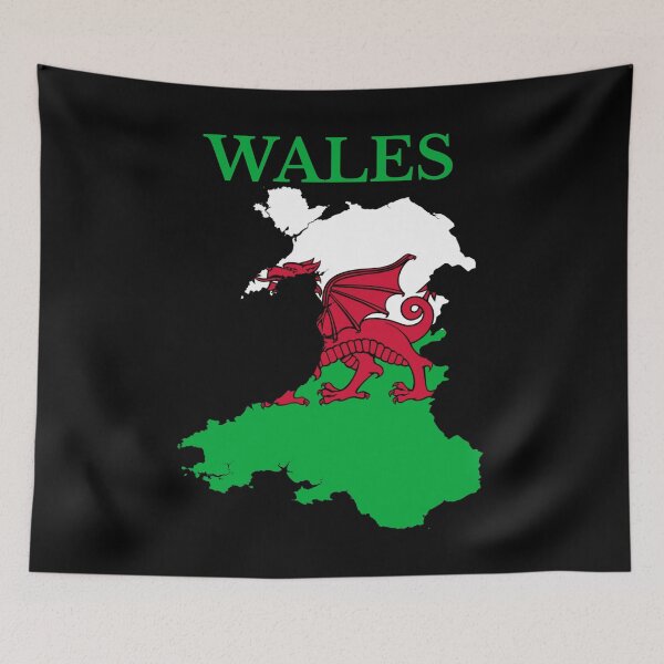 Item preview, Wales Map Flag designed and sold by marosharaf.