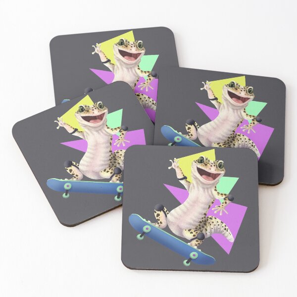 Item preview, Skateboarding leopard gecko designed and sold by Mehu.