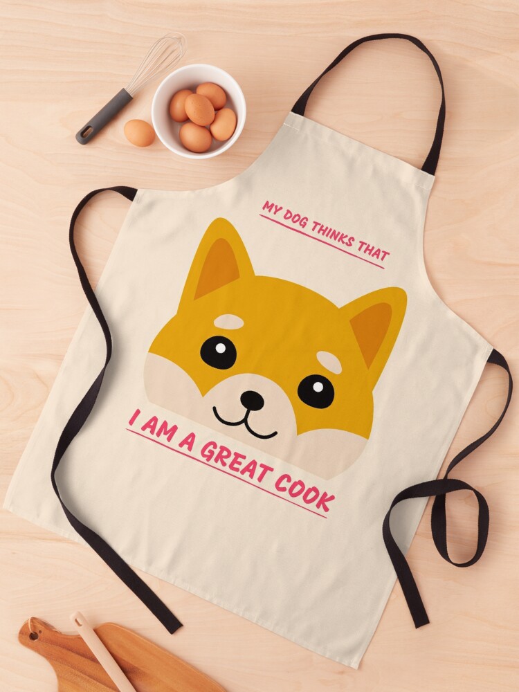 Happy Dog Food Cooking Funny Quote Meme Apron By Quoteology Redbubble