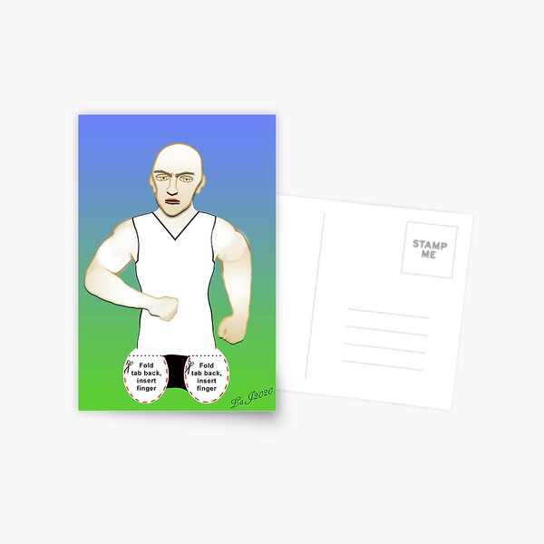 Footy Player Novelty Post Card Postcard