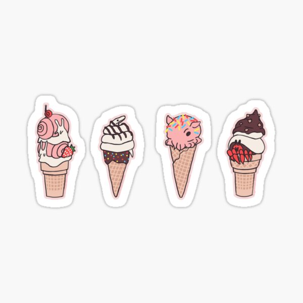 Ice cream creatures Sticker