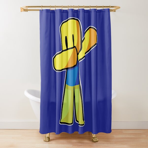 Roblox Noob Shower Curtain By Ilovenicolas Redbubble - noob oof roblox shower curtain by tomazacre