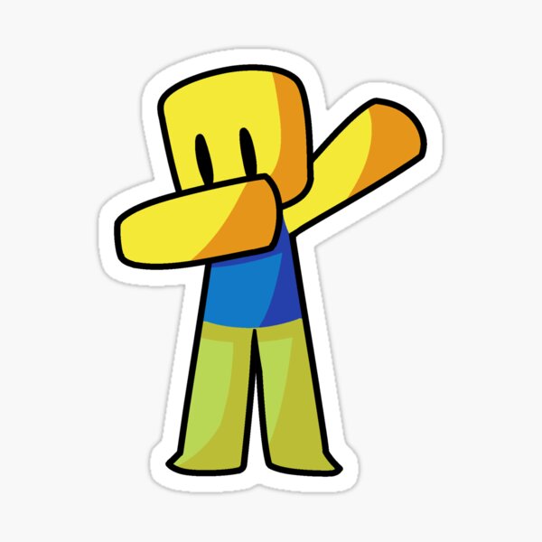 Roblox Dabbing Dab Hand Drawn Gaming Noob Gift For Gamers Sticker By Smoothnoob Redbubble - roblox noob dab transparent