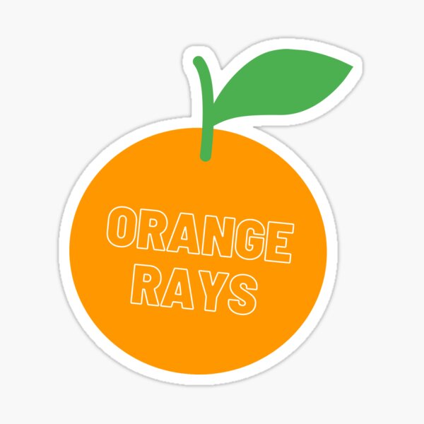 Orange Rays Sticker for Sale by meghancasey4