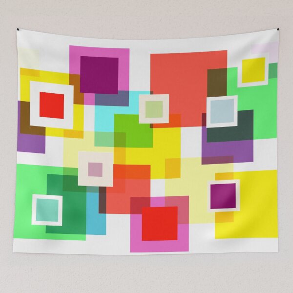 Item preview, Colorful geometric squares designed and sold by MorningGlory1.