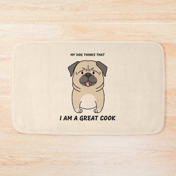 Item preview, Fat Pug Dog Food Cooking Funny Meme designed and sold by quoteology.