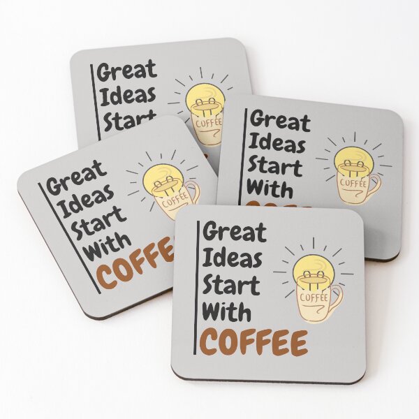 Item preview, Great ideas start with coffee. designed and sold by TonsPOD.