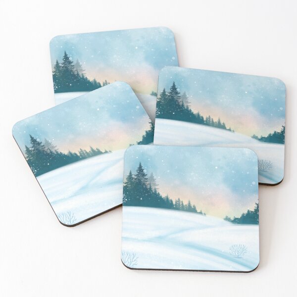 Item preview, Watercolor Snowy Landscape designed and sold by Vector Scout Lab.