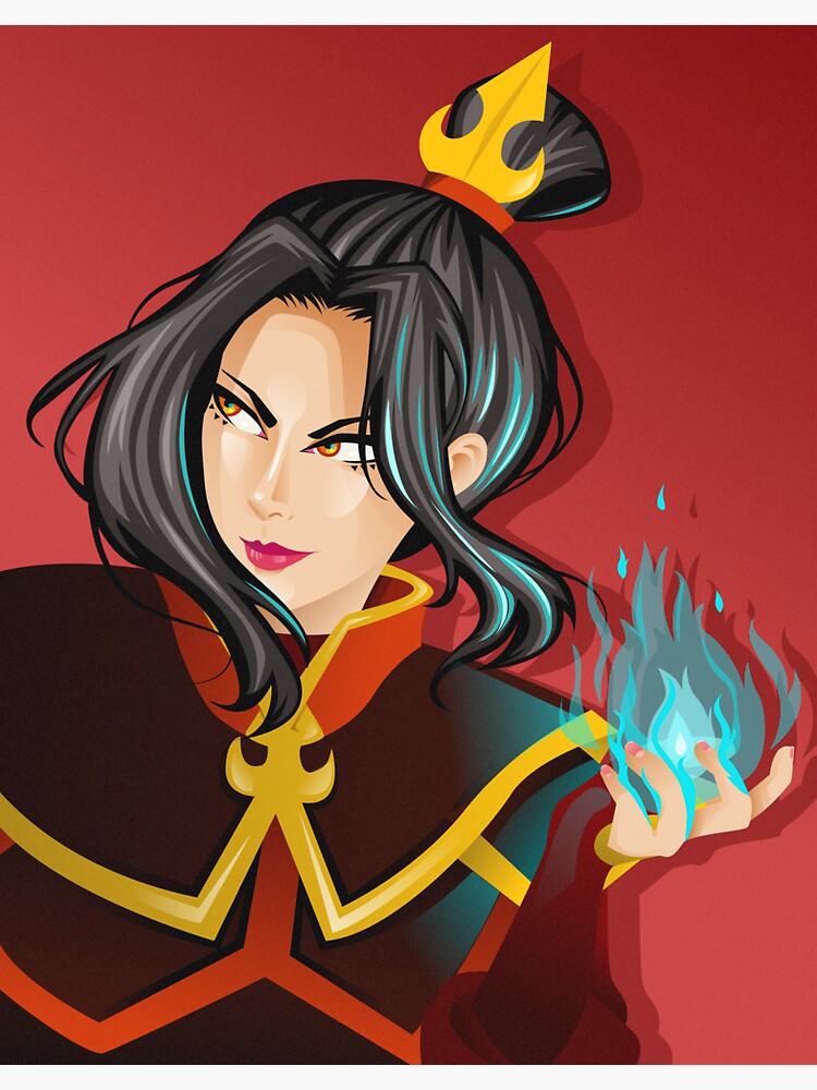 "Azula Avatar Blue Fire " Sticker by kaelabp Redbubble