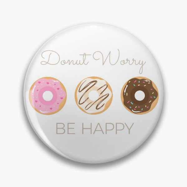 Artikelvorschau, sei glücklich! Drei süße Donuts in rosa Erdbeere entworfen und verkauft von showersnack.