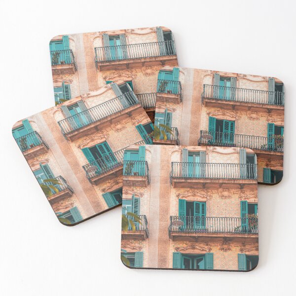 Item preview, Barcelona Facade Building, Urban Architecture, City Of Barcelona, Spain Travel Print designed and sold by radub85.