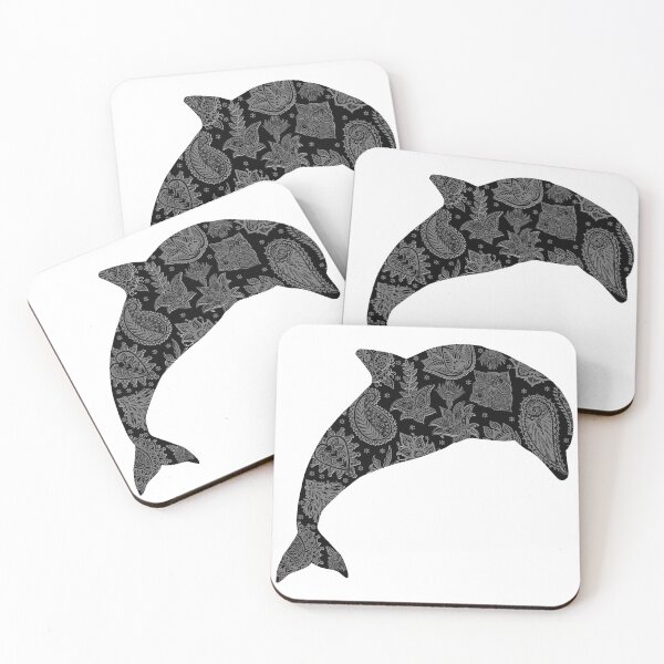Item preview, Floral Pattern Dolphin designed and sold by binti163.