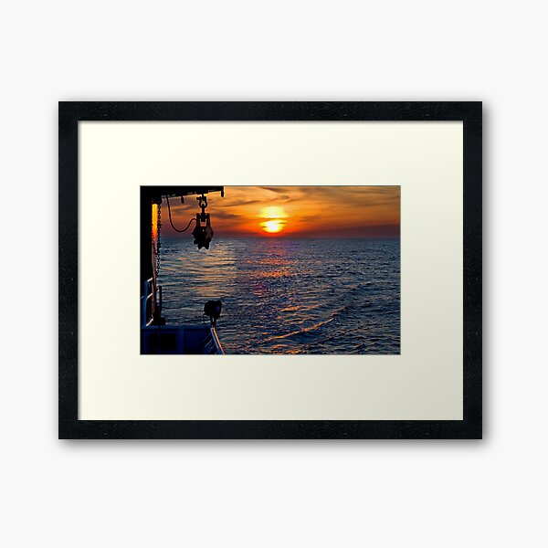 Sailing into Sunset Framed Art Print