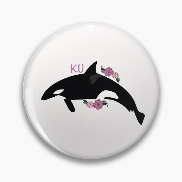 Item preview, Ku the killer whale flower art designed and sold by Animaldesigns24.