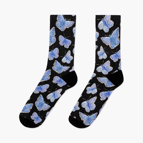 Item preview, Blue Butterflies - Black designed and sold by beccaboyce.