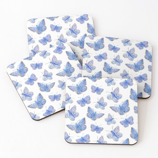 Item preview, Blue Butterflies - White designed and sold by beccaboyce.