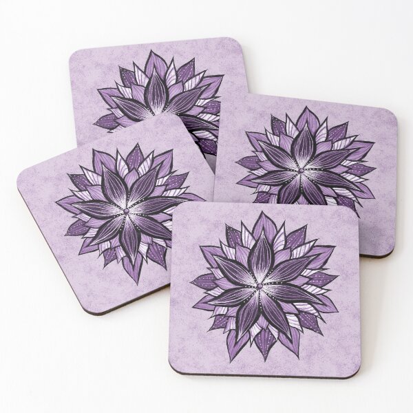 Item preview, Purple Flower Abstract Floral Mandala designed and sold by Boriana Giormova.