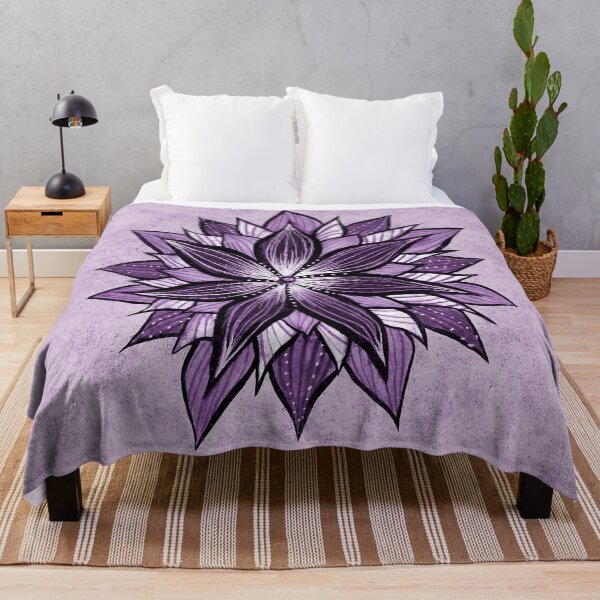 Item preview, Purple Flower Abstract Floral Mandala designed and sold by Boriana Giormova.