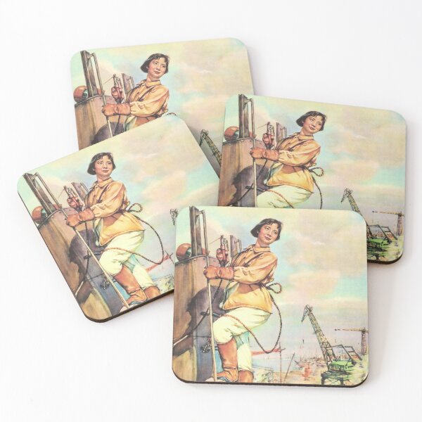 Item preview, Building Big Ships 1963 China Industrialization Propaganda designed and sold by retroposters.
