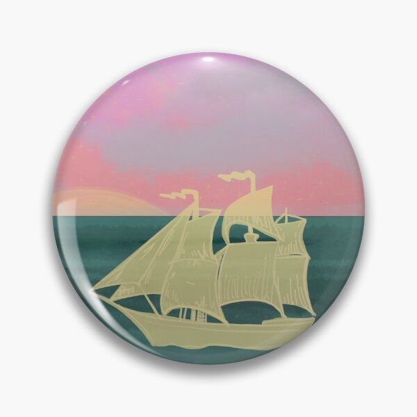 Item preview, Ghost Ship in Sunset designed and sold by HotMessReta.