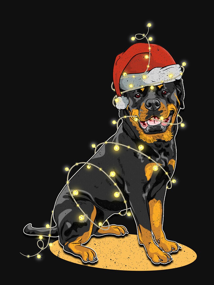 Discover Christmas Lights Rottweiler Essential T-Shirt