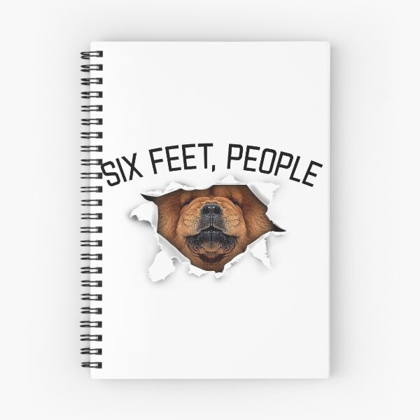 Item preview, Growling Chow Chow dog - six feet people animals face tear torn social distance designed and sold by Dolphin Graphic.