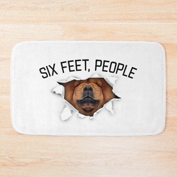 Item preview, Growling Chow Chow dog - six feet people animals face tear torn social distance designed and sold by Dolphin Graphic.
