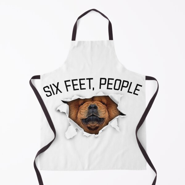 Item preview, Growling Chow Chow dog - six feet people animals face tear torn social distance designed and sold by Dolphin Graphic.