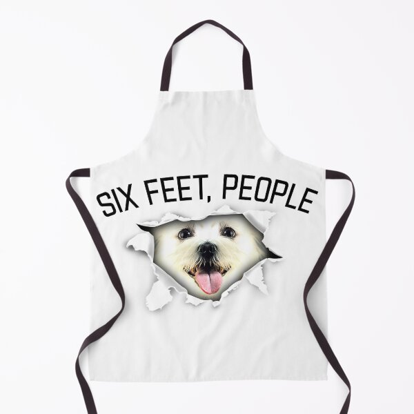 Item preview, Mixed breed dog portrait - six feet people animals face tear torn social distance designed and sold by Dolphin Graphic.
