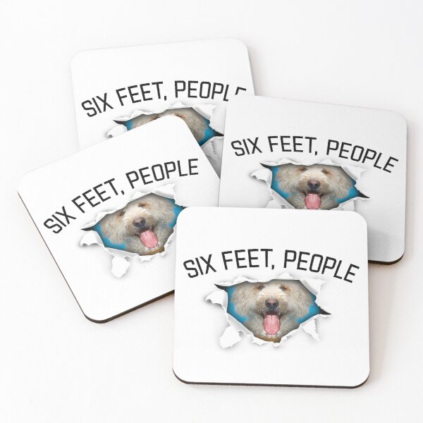 Item preview, Poodle - six feet people animals face tear torn social distance designed and sold by Dolphin Graphic.