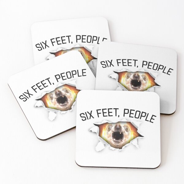 Item preview, Screaming Chihuahua colorful - six feet people animals face tear torn social distance designed and sold by Dolphin Graphic.