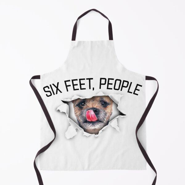 Item preview, Teri Dog Licking - six feet people animals face tear torn social distance designed and sold by Dolphin Graphic.