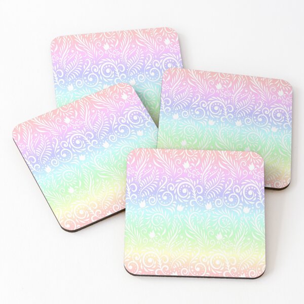 Item preview, Floral and Leaves - Pastel Rainbow RS designed and sold by CreativityRoams.