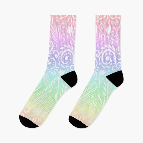 Item preview, Floral and Leaves - Pastel Rainbow RS designed and sold by CreativityRoams.