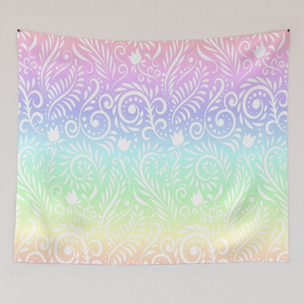Item preview, Floral and Leaves - Pastel Rainbow RS designed and sold by CreativityRoams.