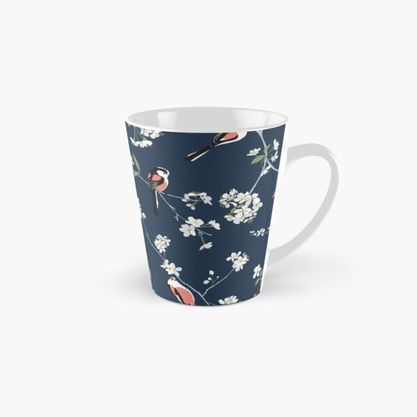 Item preview, Navy and White Cherry Blossom with Bird designed and sold by Danielle555.